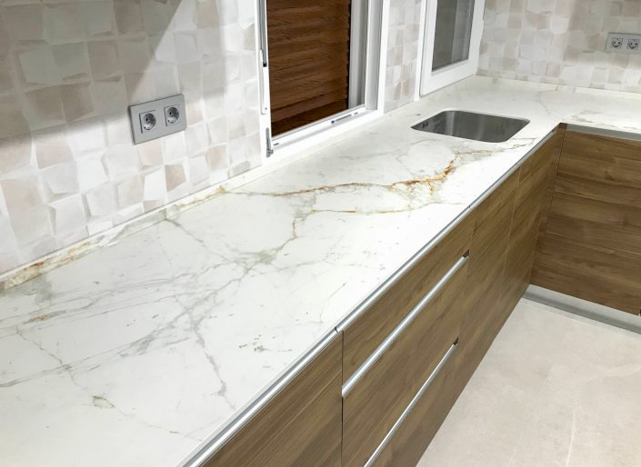 cocina de marmol